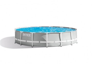 INTEX Zahradní bazén 26724NP Prism Frame 457 x 107 cm s kartušovou filtrací, model 2020