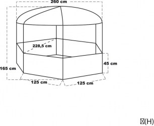 Bazén se stříškou Pavilon 260 cm Wehncke altán