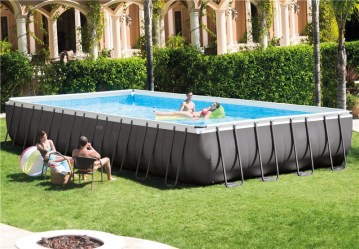 Intex 26376 Bazén obdélníkový s rámem 975 x 488 x 132 cm a kombinovanou filtrací
