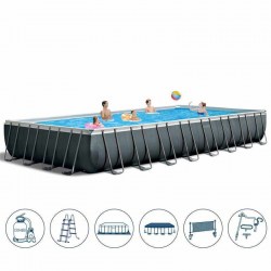 Intex 26378NP Bazén XTR Ultra obdélníkový s rámem 975 x 488 x 132 cm a kombinovanou filtrací, model 2020