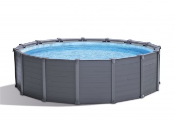 Intex GRAPHITE GRAY PANEL POOL 26384NP 4,78 x 1,24 m s pískovou filtrací, model 2021