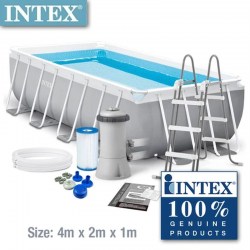 INTEX Bazén Prism Frame Rectangular Pools 4 m x 2 m x 1 m, s filtrací, 26788NP