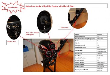 Závěsný lodní motor HIDEA HDF9.9HES + el. start