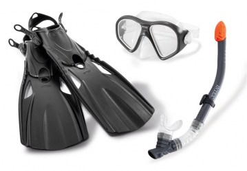 Intex 55657 potapěčská sada REEF RIDER brýle, šnorchl a ploutve