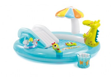 INTEX 57129NP Nafukovací hrací centrum krokodýl 203x173x89cm