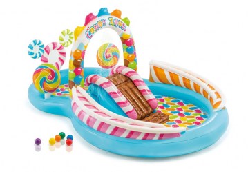 INTEX 57149NP Hrací centrum se skluzavkou Candy Zone 295x191x130cm