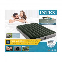 INTEX 64762 Nafukovací postel Dura-Beam Downy Airbed 137x191x25cm s pumpou