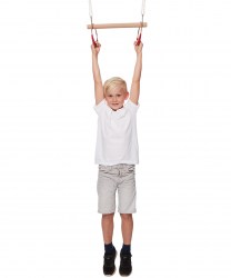 Dětská dřevěná houpačka, gymnastický set