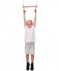 Dětská dřevěná houpačka, gymnastický set Happy People