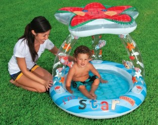 Intex dětský bazén Hvězdička se stříškou 102 x 86 cm  57428