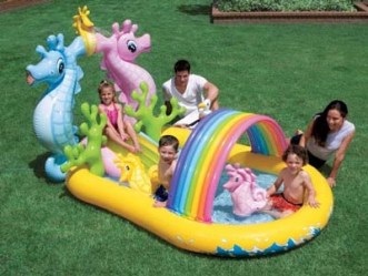Intex hrací centrum Mořský kůň se skluzavkou 254x157x157cm 57459