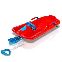 Plastkon Boby s volantem řiditelné Skibob červený