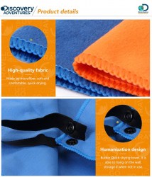 Multifunkční rychleschnoucí ručník Discovery 80 x 40 cm modrý