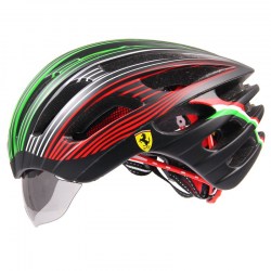 Cyklistická přilba Ferrari + integrované brýle