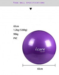 Gymball 65 cm I CARE gymnastický míč s pumpou