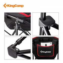 King Camp Kempingové skládací křeslo COMFORT MOON červené