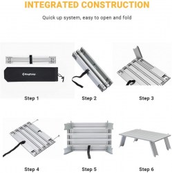 King Camp Hliníkový roletový mini stolek 44 x 29 cm