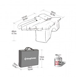 Nafukovací matrace do auta King Camp modrá