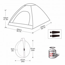 Samostavěcí stan Modena 2 Pop Up system - King Camp