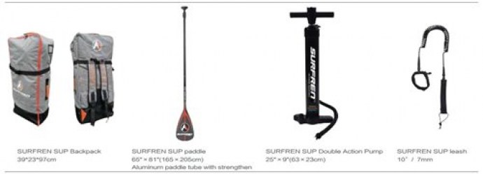 SURFREN Paddleboard 305i 10'x32"x6" double layer, double chamber