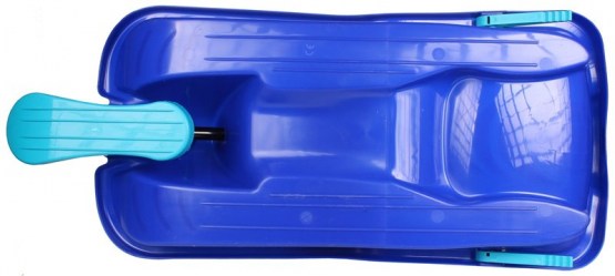 Plastkon Boby s volantem řiditelné Skibob modrý