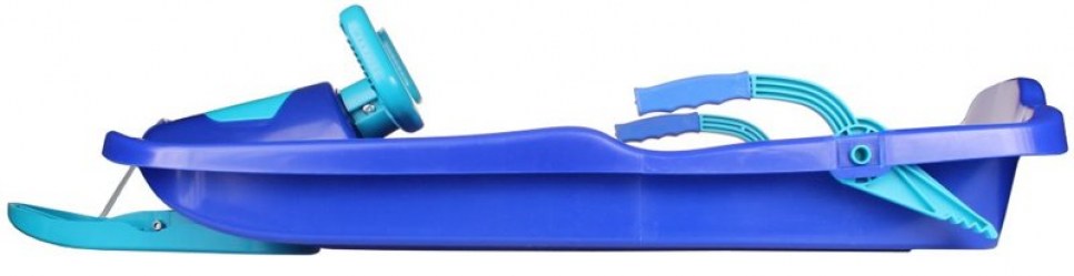 Plastkon Boby s volantem řiditelné Skibob modrý