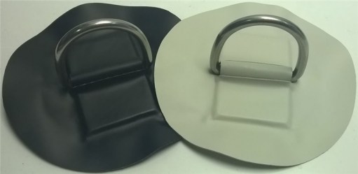 Nalepovací nerezové oko D-ring velké