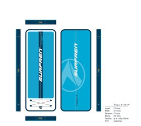 SURFREN Paddleboard YOGA-Y 8'x36"x6" single layer, single chamber